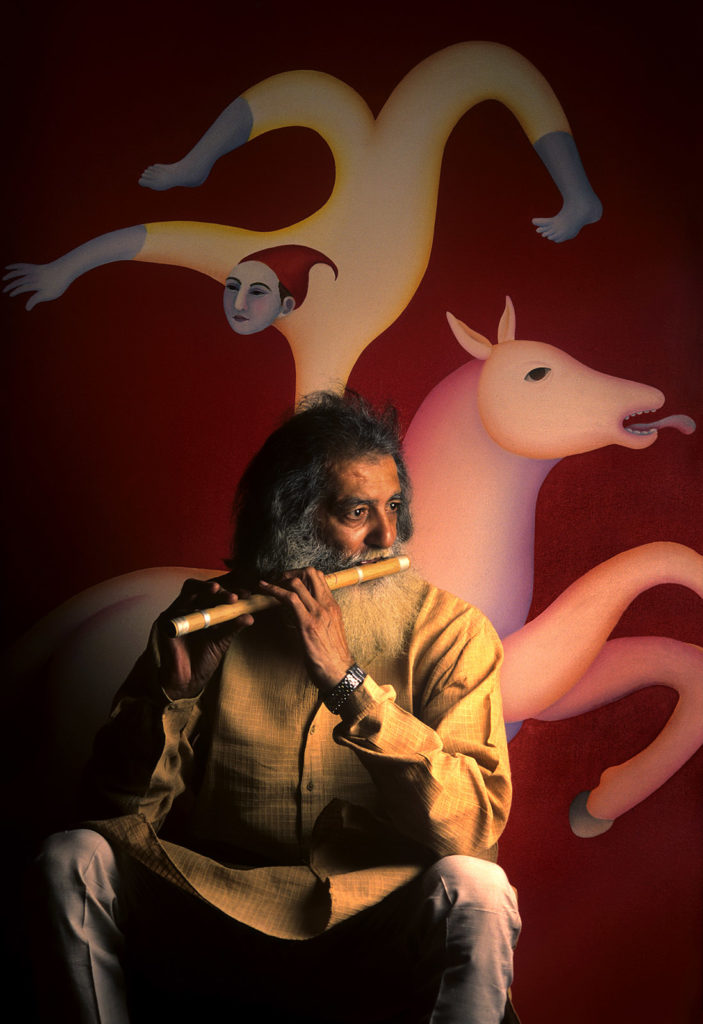 Legendary Artist, Manjit Bawa. New Delhi. 2002